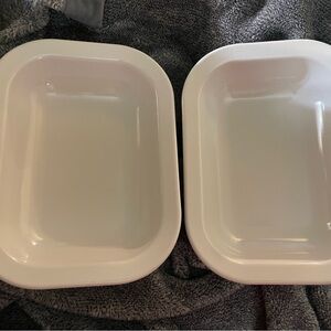 Set of Two White Vintage Texas Ware #119 Bowls